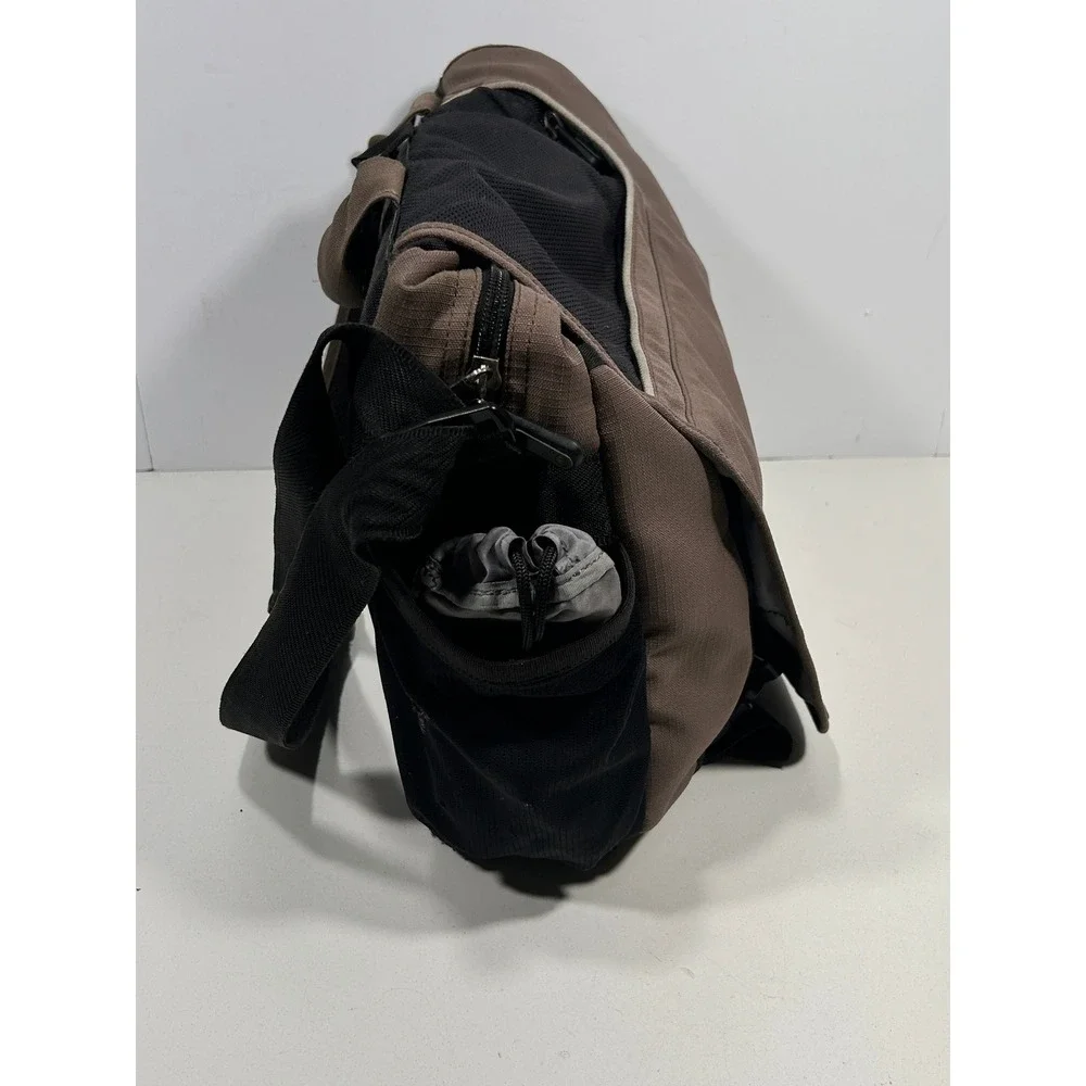 Samsonite Messenger Bag Brown Black Canvas Laptop Shoulder Travel Work Bag